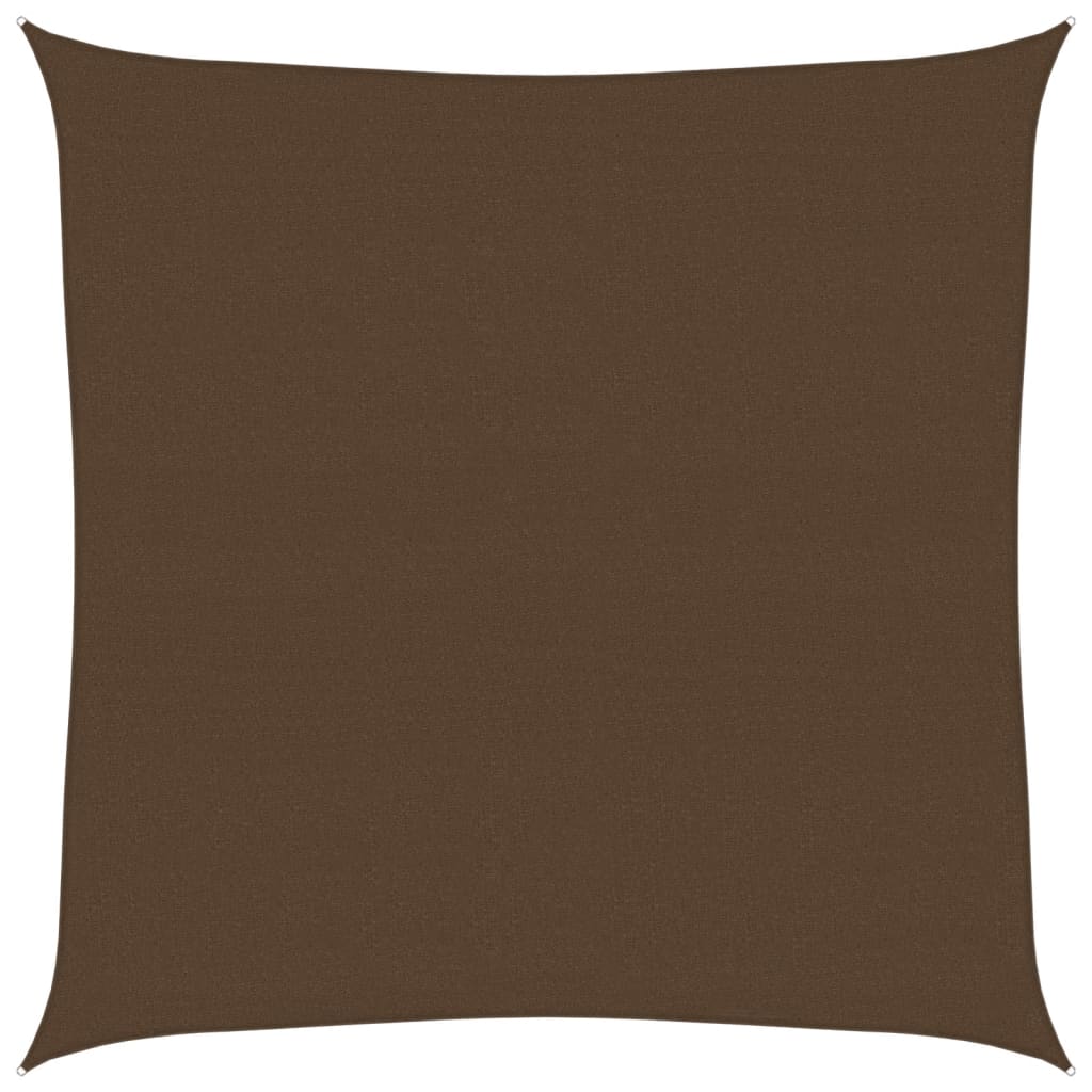 Voile d'ombrage 160 g/m² Marron 4,5x4,5 m PEHD