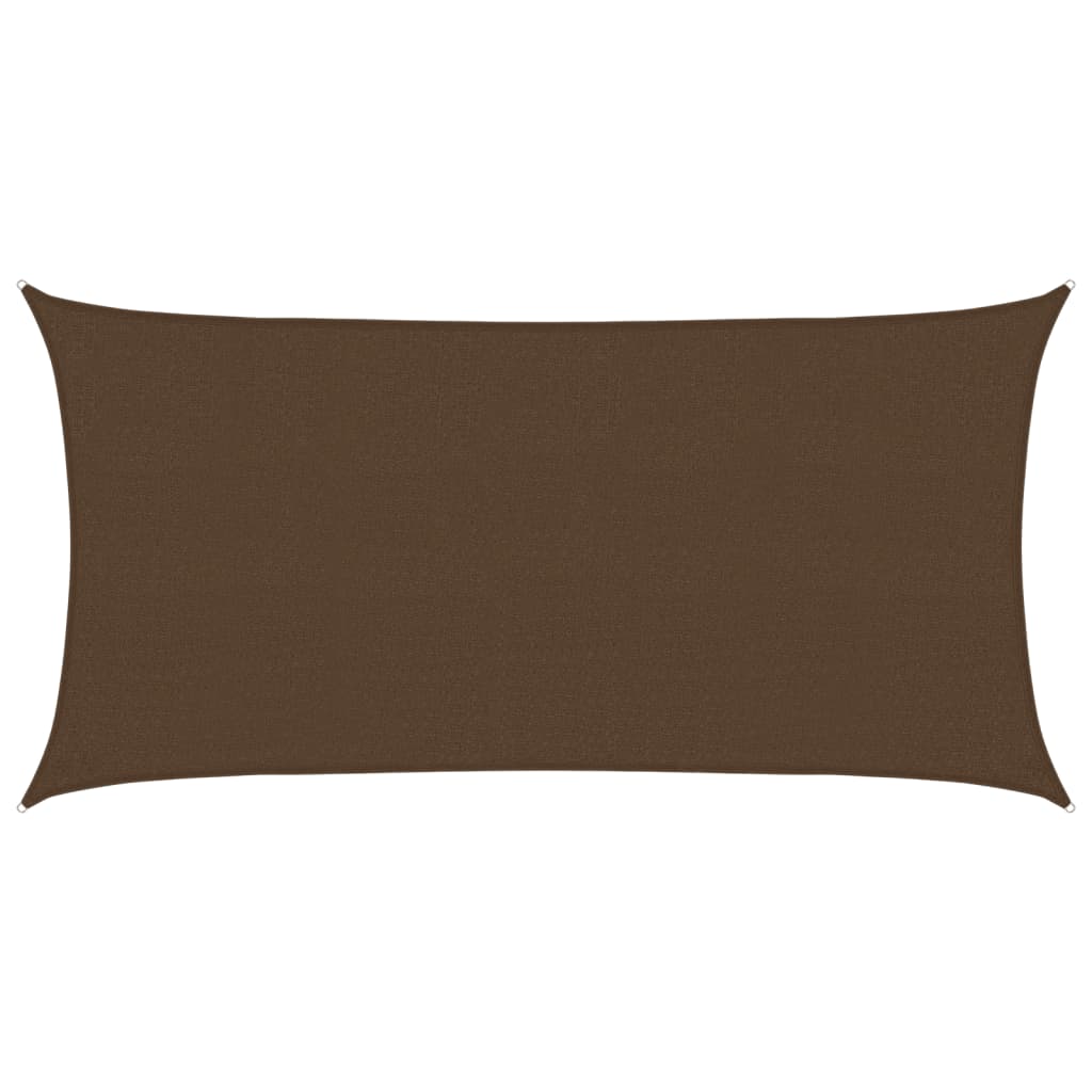 Voile d'ombrage 160 g/m² Marron 2,5x4,5 m PEHD