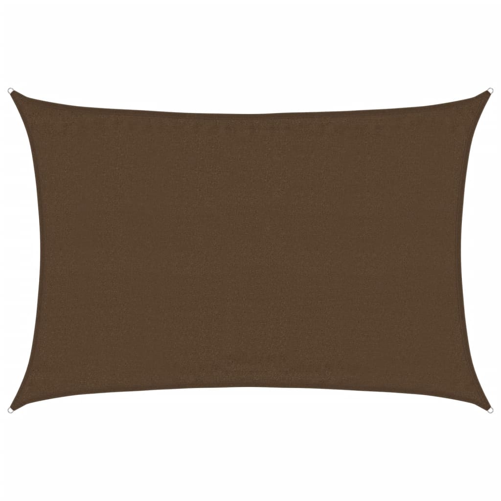 Voile d'ombrage 160 g/m² Marron 3,5x4,5 m PEHD