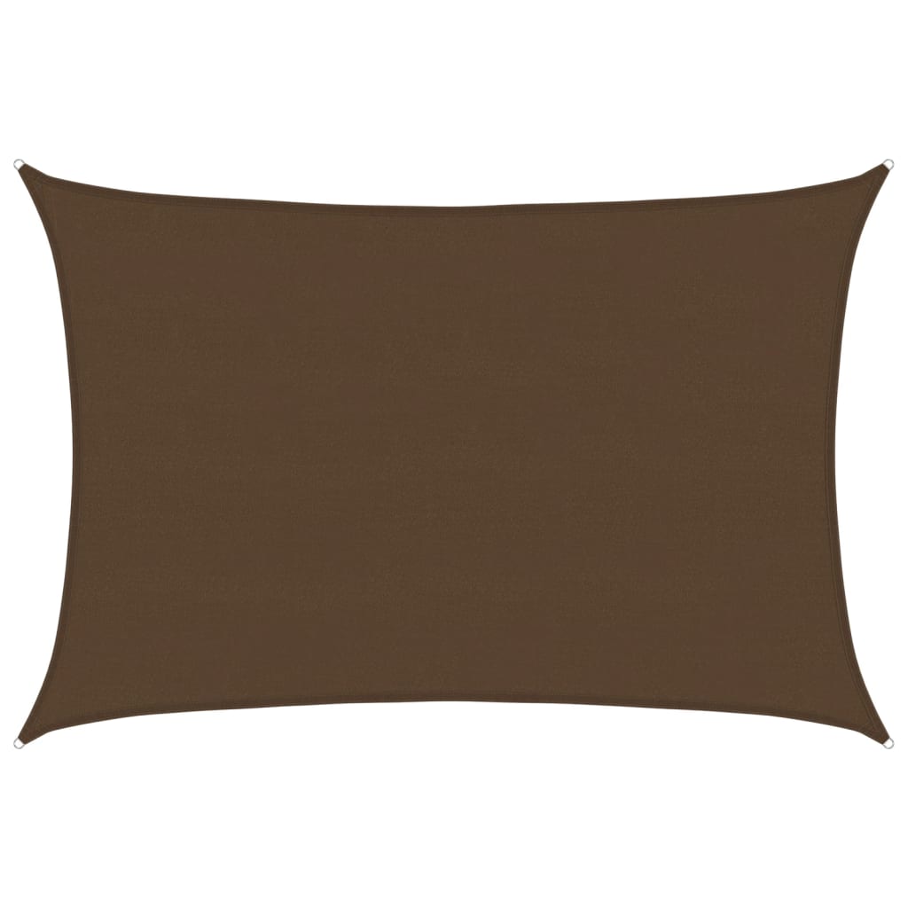 Voile d'ombrage 160 g/m² Marron 5x6 m PEHD