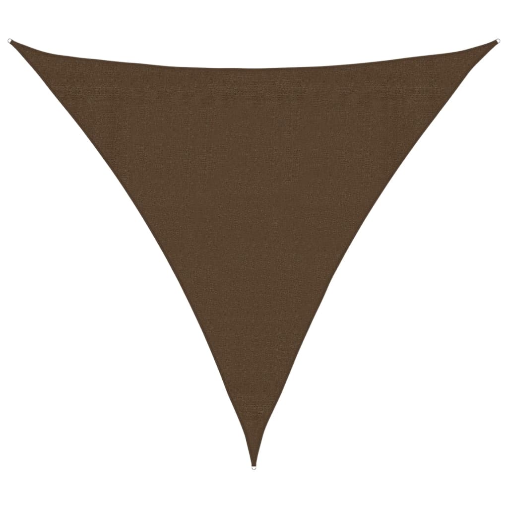 Voile d'ombrage 160 g/m² Marron 3,6x3,6x3,6 m PEHD