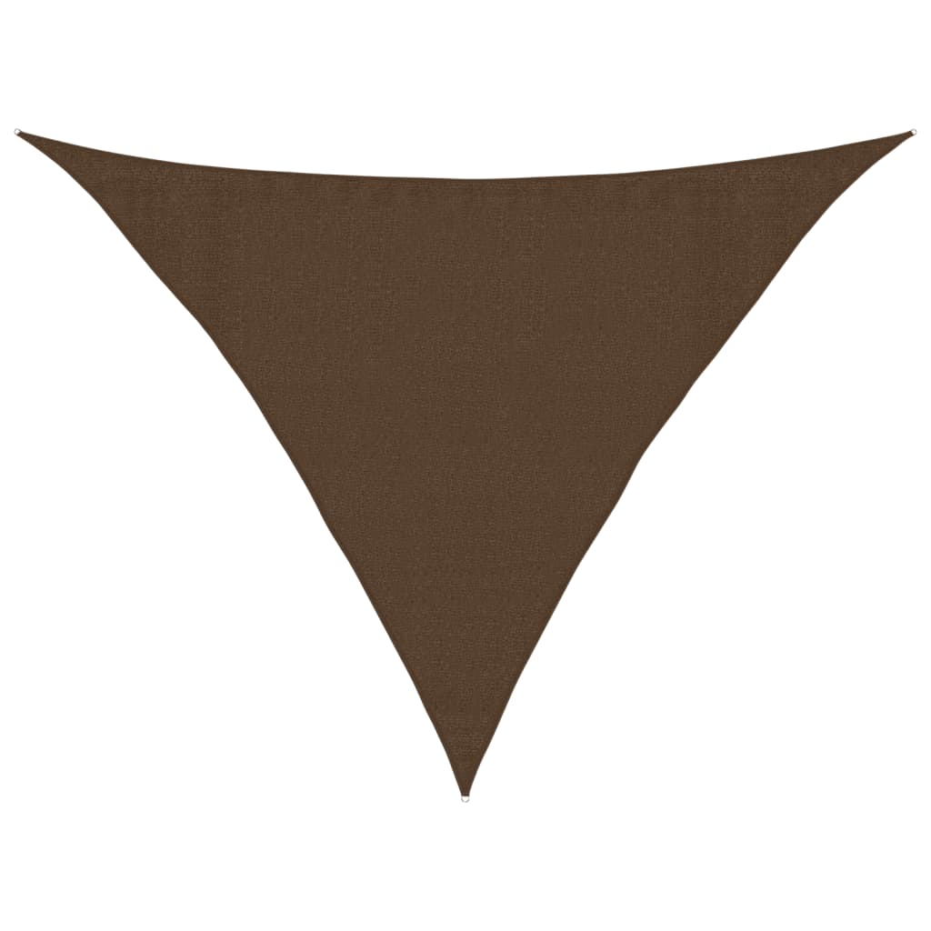 Voile d'ombrage 160 g/m² Marron 3,5x3,5x4,9 m PEHD