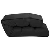 Chaise pliable de sol Noir Similicuir