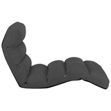 Chaise pliable de sol Anthracite Similicuir