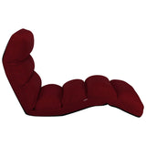 Chaise pliable de sol Rouge bordeaux Similicuir