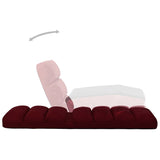 Chaise pliable de sol Rouge bordeaux Similicuir