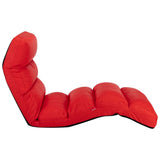 Chaise pliable de sol Rouge Similicuir