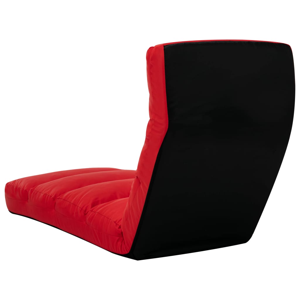 Chaise pliable de sol Rouge Similicuir