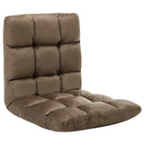 Chaise pliable de sol Taupe Microfibre