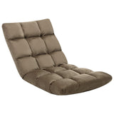 Chaise pliable de sol Taupe Microfibre