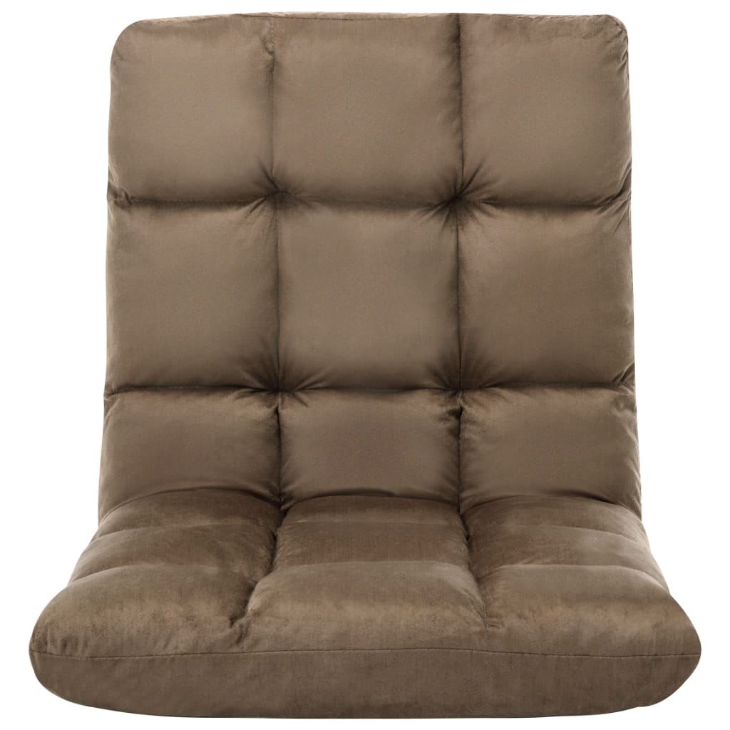 Chaise pliable de sol Taupe Microfibre