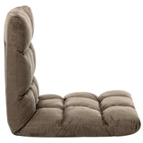 Chaise pliable de sol Taupe Microfibre