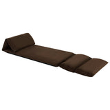 Chaise pliable de sol Marron Microfibre