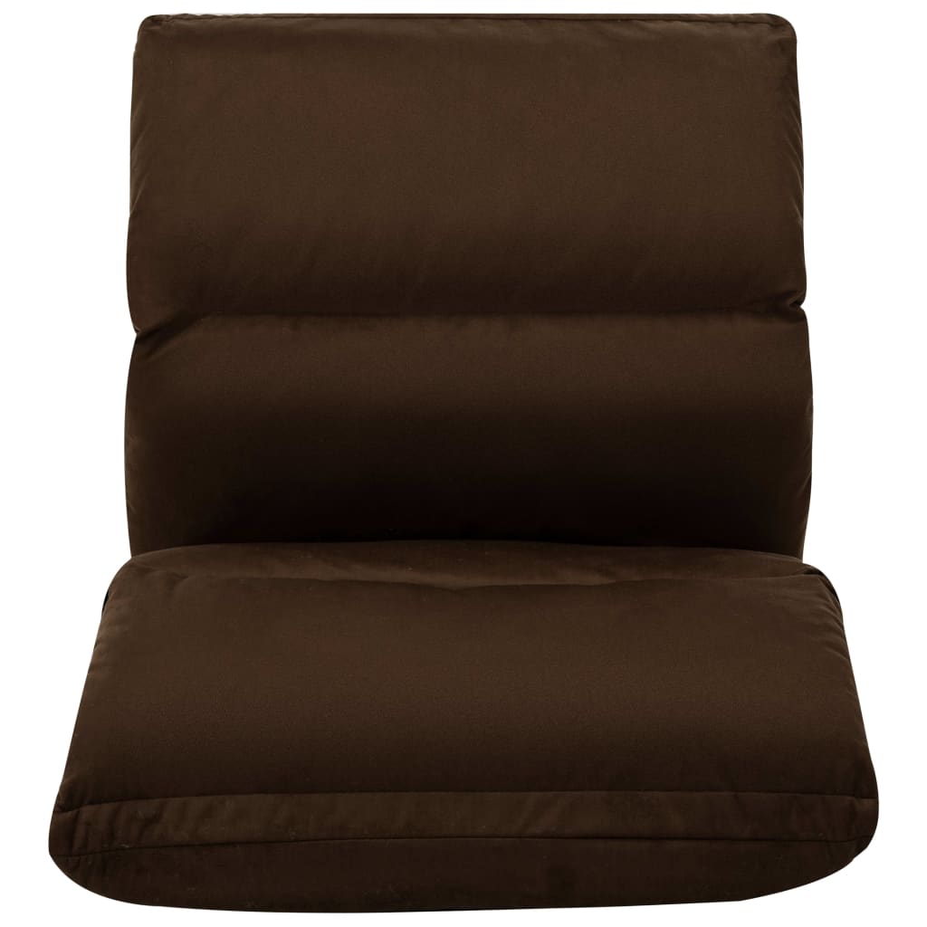 Chaise pliable de sol Marron Microfibre