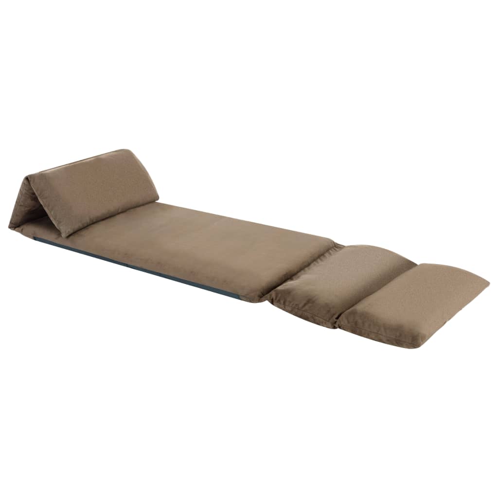 Chaise pliable de sol Taupe Microfibre