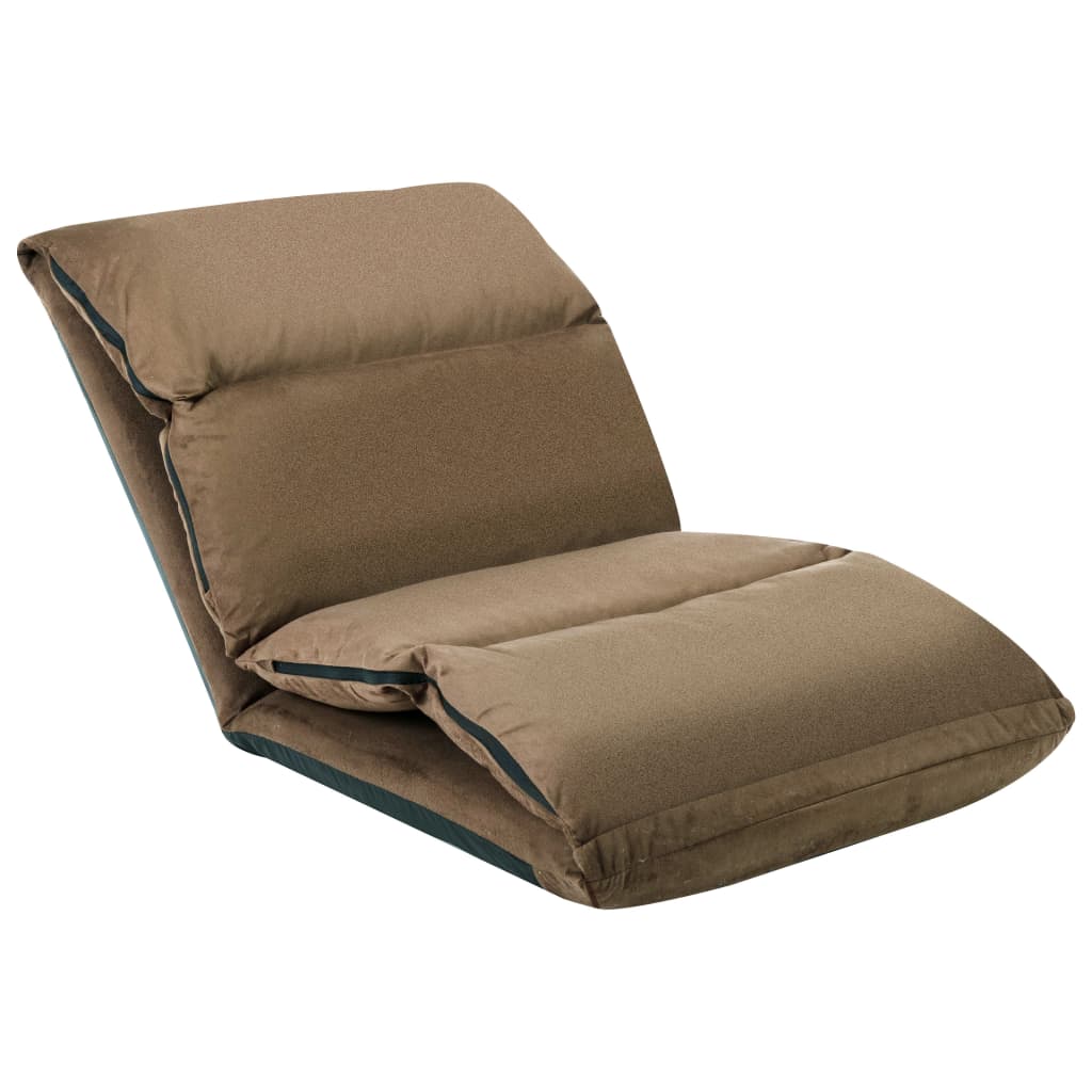 Chaise pliable de sol Taupe Microfibre