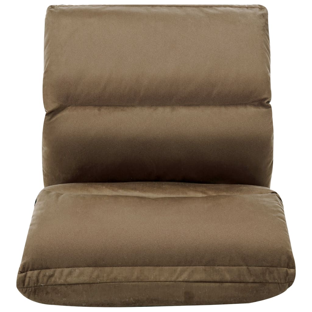 Chaise pliable de sol Taupe Microfibre