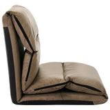 Chaise pliable de sol Taupe Microfibre