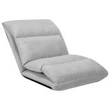 Chaise pliable de sol Gris clair Microfibre