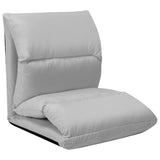 Chaise pliable de sol Gris clair Microfibre