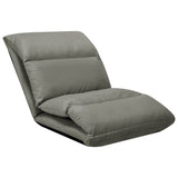 Chaise pliable de sol Gris foncé Microfibre