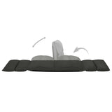 Chaise pliable de sol Noir Microfibre