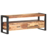 Meuble TV 120x35x45 cm Bois massif avec finition miel