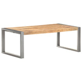 Table basse 110x60x40 cm Bois de manguier brut