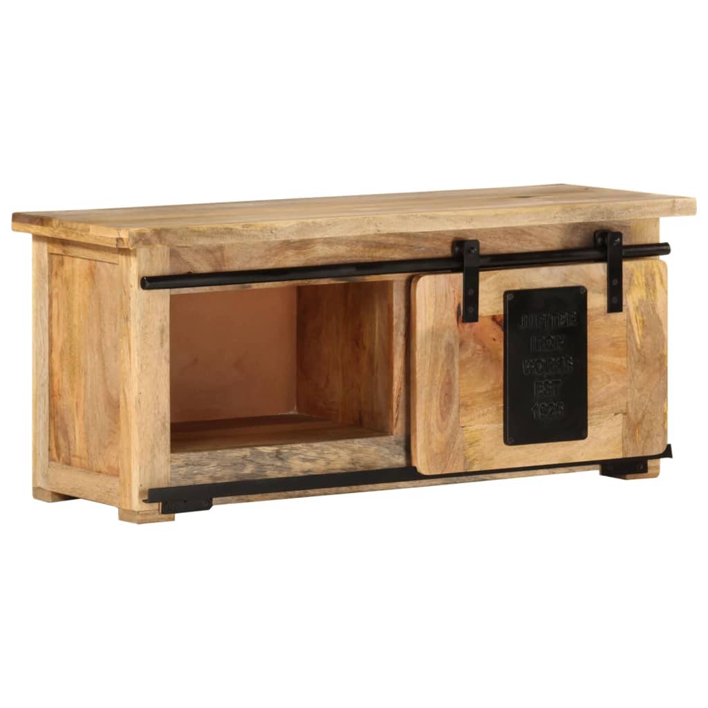 Meuble TV 90x35x40 cm Bois massif de manguier