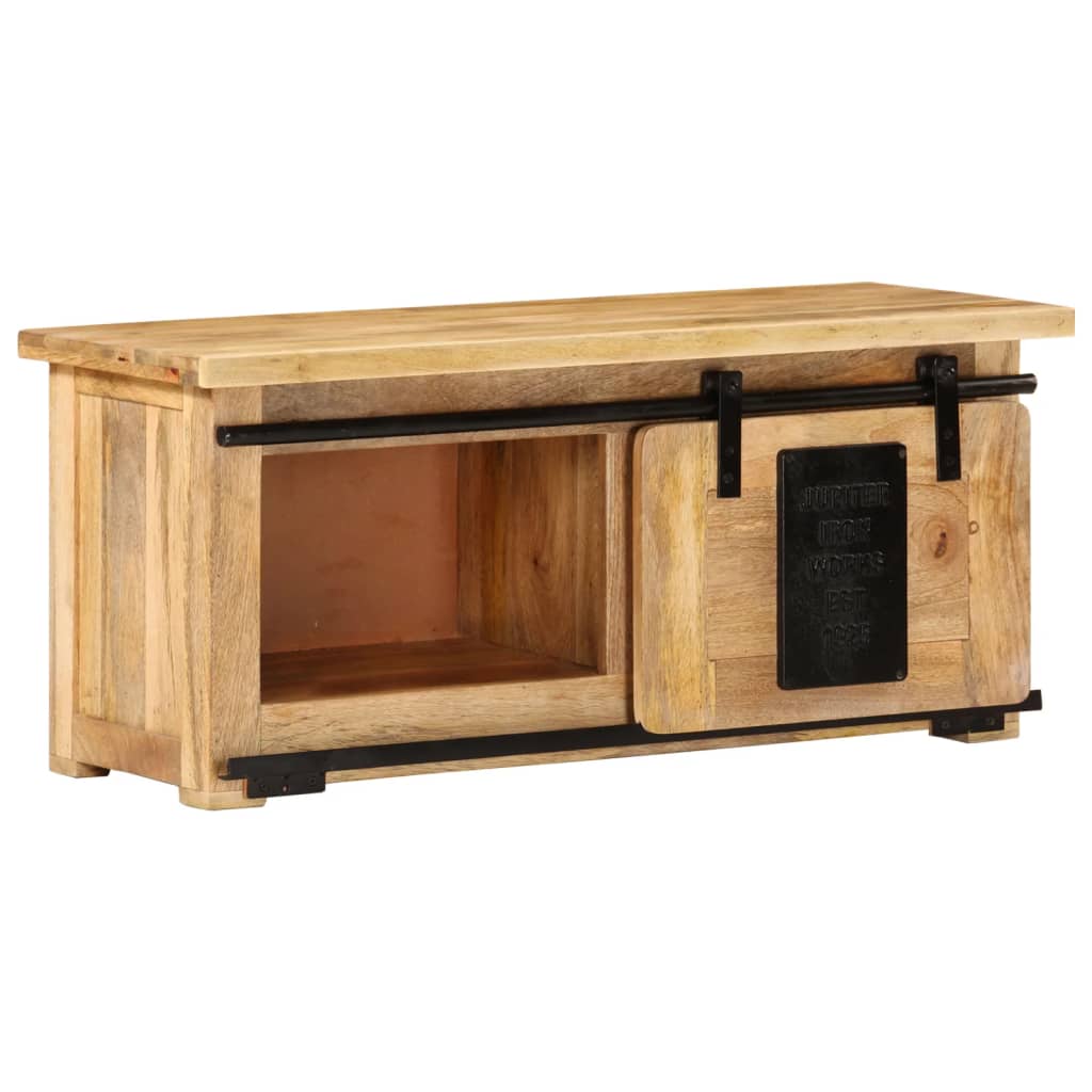 Meuble TV 90x35x40 cm Bois massif de manguier