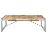 Table basse 140x140x40 cm Bois de manguier brut