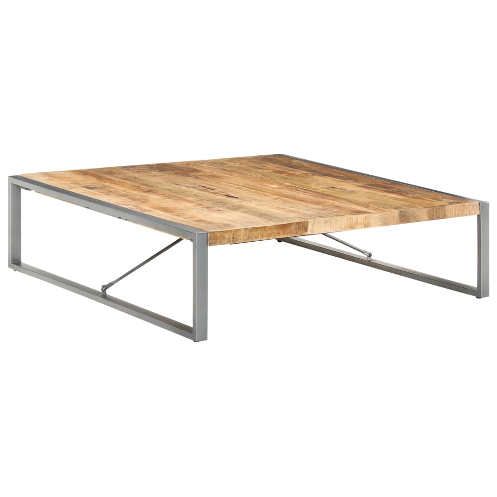 Table basse 140x140x40 cm Bois de manguier brut