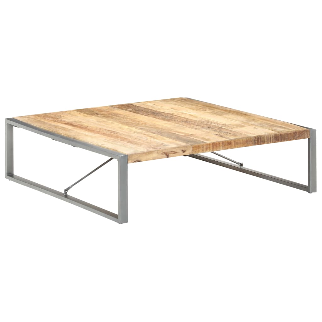 Table basse 140x140x40 cm Bois de manguier brut