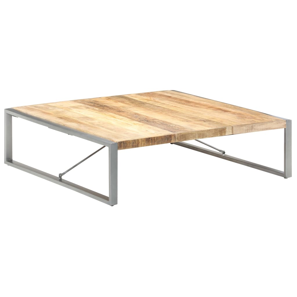 Table basse 140x140x40 cm Bois de manguier brut