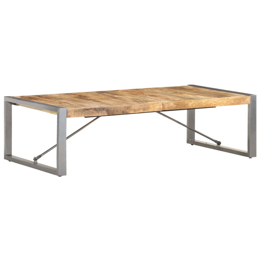 Table basse 140x70x40 cm Bois de manguier brut