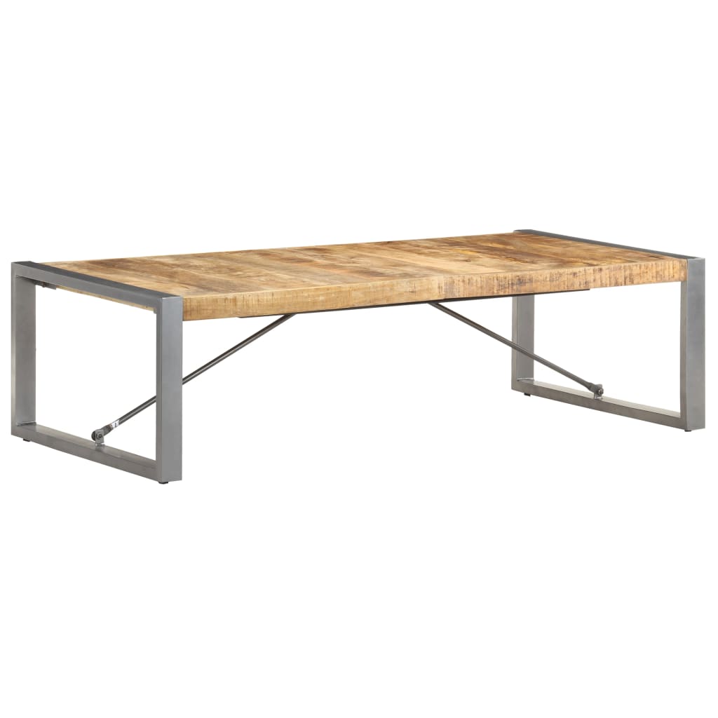 Table basse 140x70x40 cm Bois de manguier brut