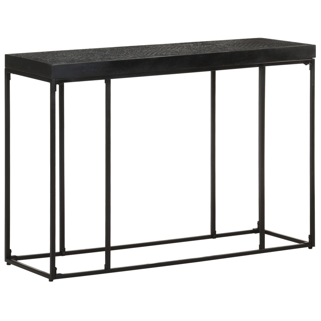 Table console Noir 110x35x76 cm Bois d'acacia et de manguier