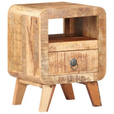 Table de chevet 30x30x41 cm Bois de manguier brut