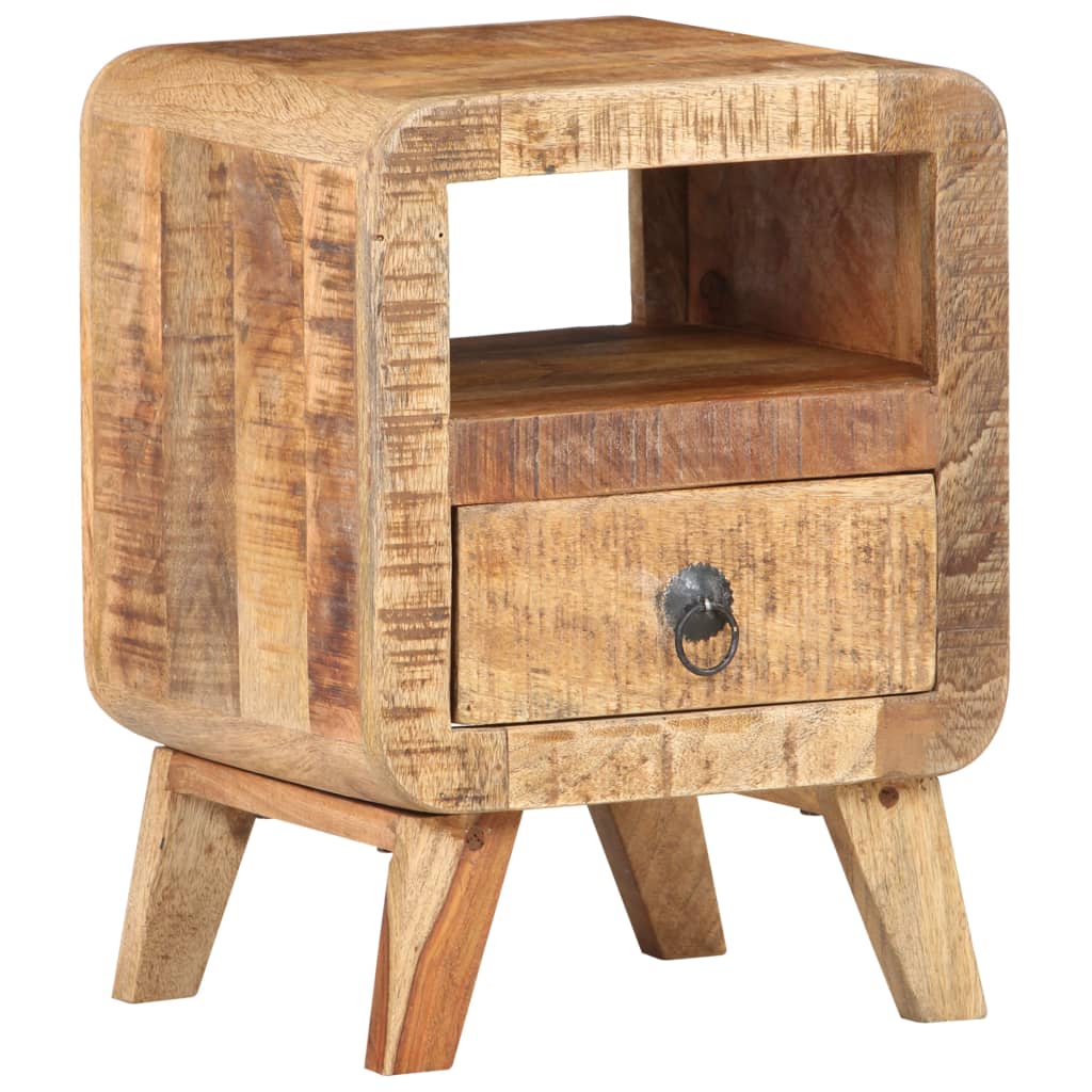 Table de chevet 30x30x41 cm Bois de manguier brut