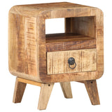 Table de chevet 30x30x41 cm Bois de manguier brut