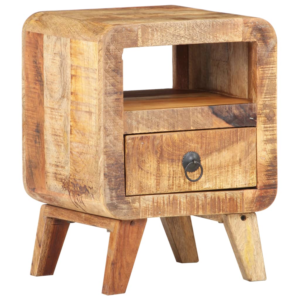 Table de chevet 30x30x41 cm Bois de manguier brut