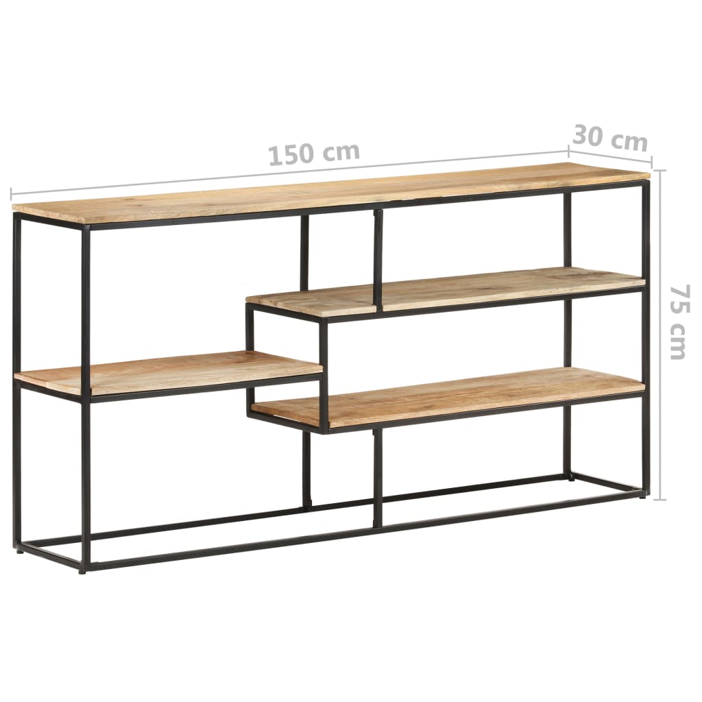 Buffet 150x30x75 cm Bois de manguier brut