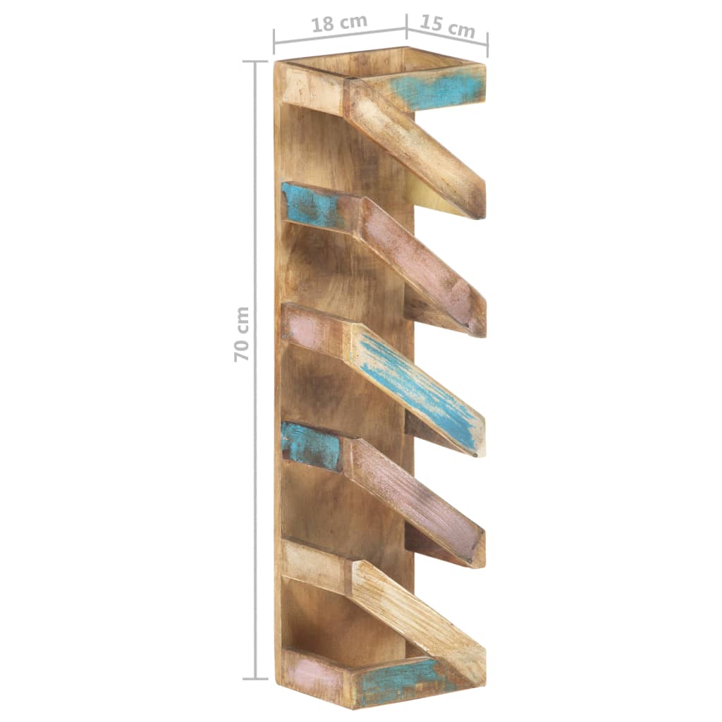 Casier à bouteilles pour 5 bouteilles Bois de récupération