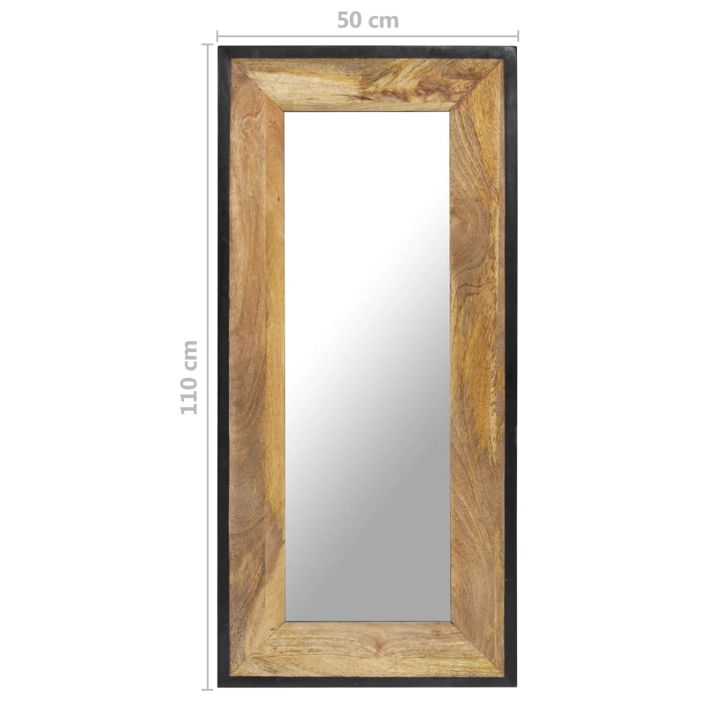 Miroir 110x50 cm Bois de manguier massif