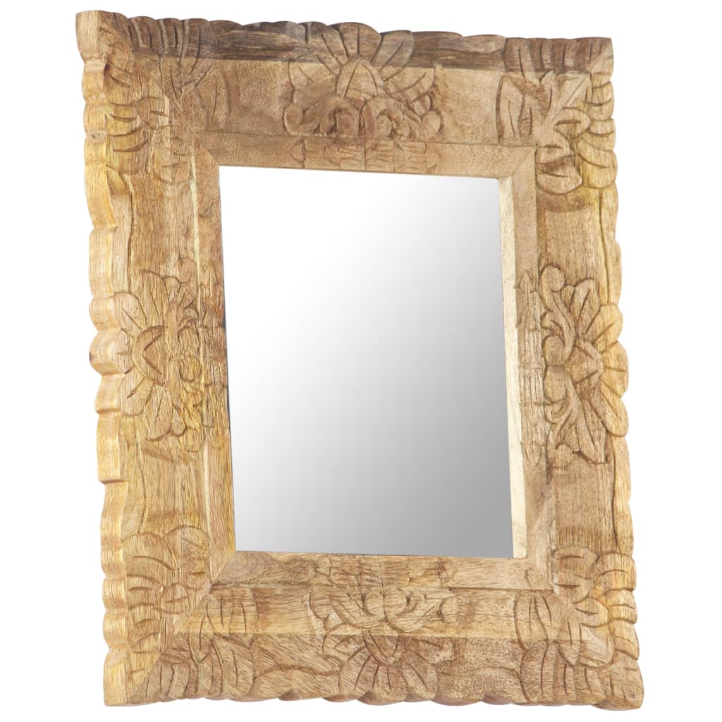 Miroir 50x50 cm Bois de manguier massif