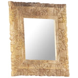 Miroir 50x50 cm Bois de manguier massif