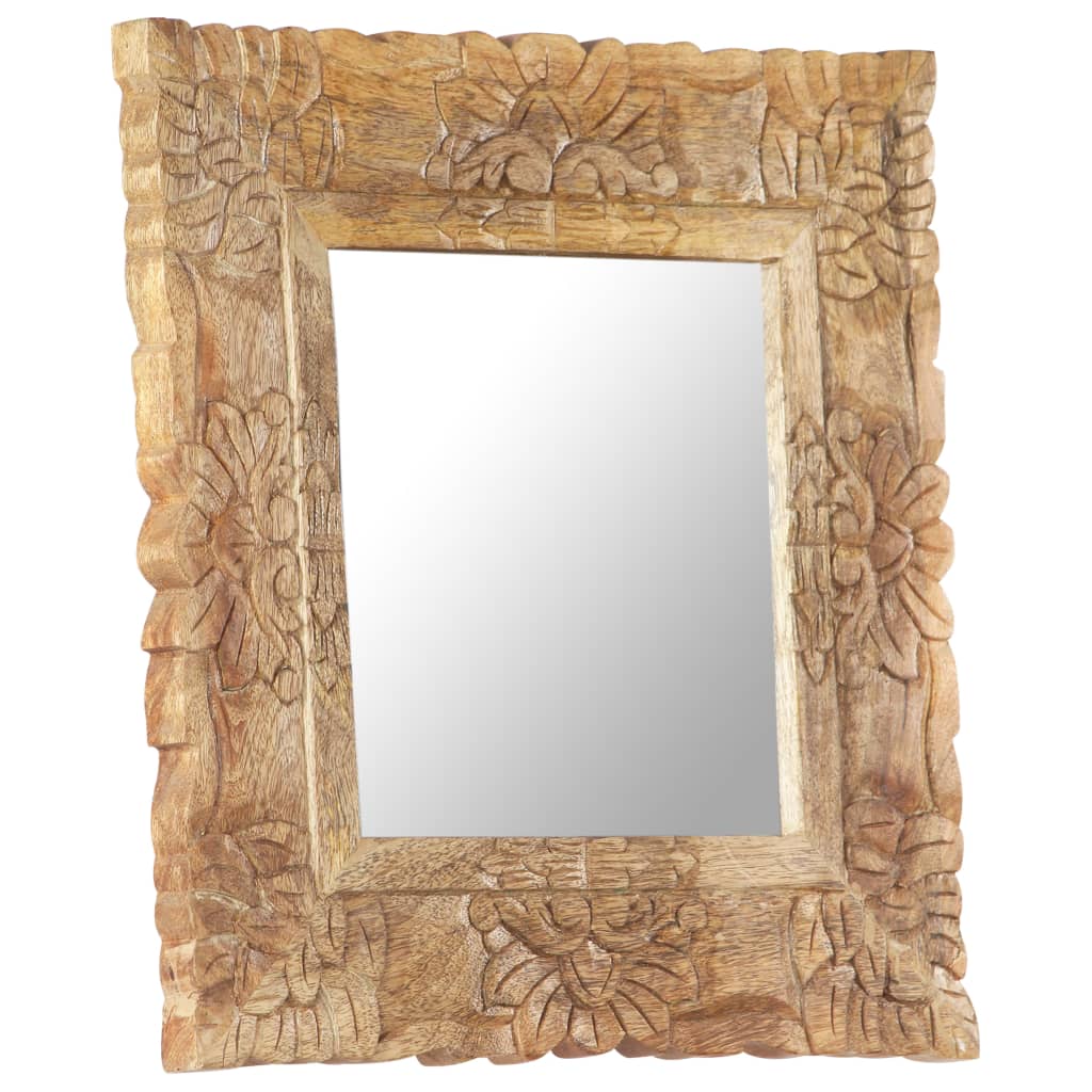 Miroir 50x50 cm Bois de manguier massif