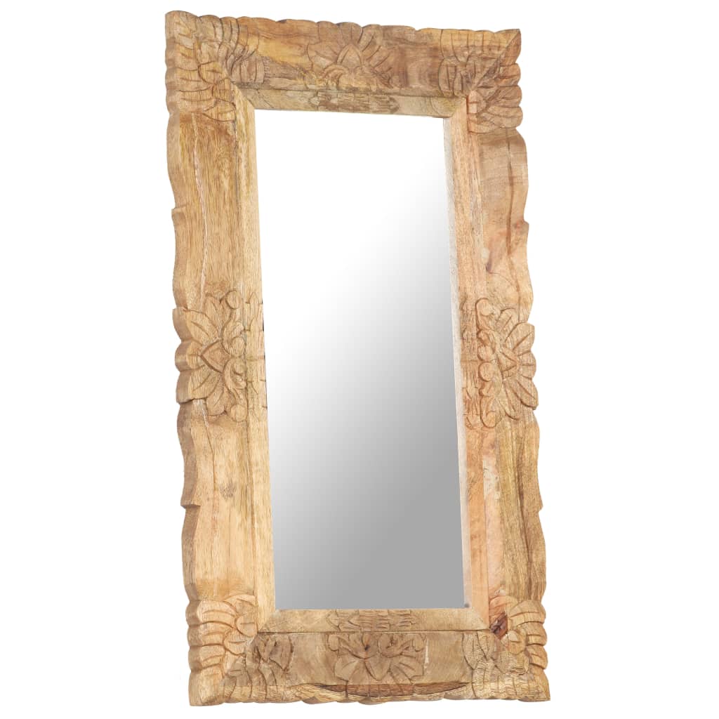 Miroir 80x50 cm Bois de manguier massif