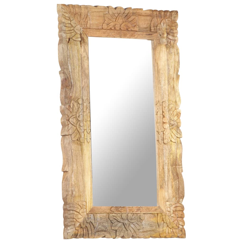 Miroir 80x50 cm Bois de manguier massif