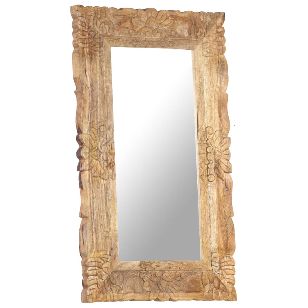 Miroir 80x50 cm Bois de manguier massif